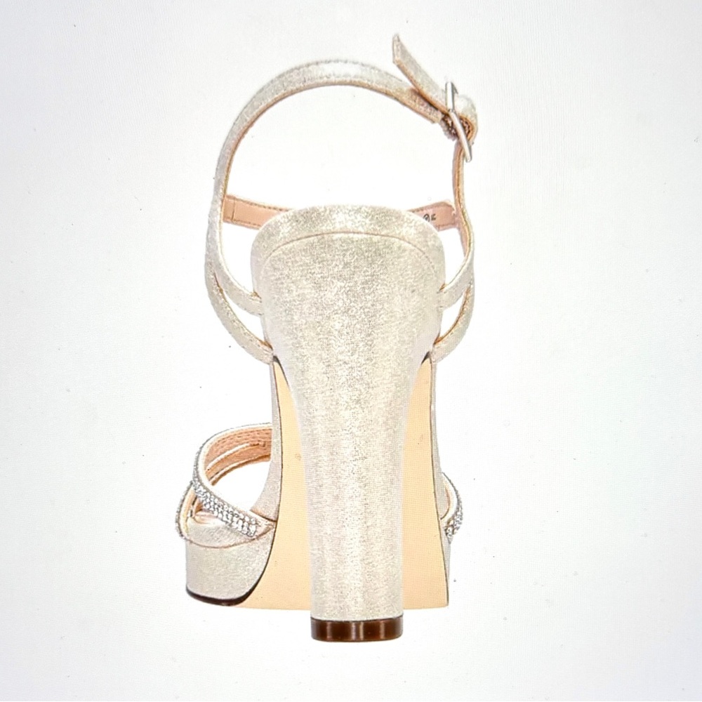 Nina Women's Saralyn Silver Platform Block Evening Sandals NWOT - Picture 6 of 14